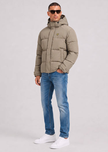 Lyle & Scott Jacken Hooded puffer jacket - khaki ash
