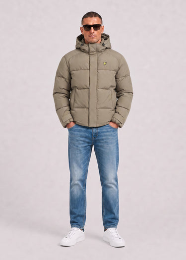 Lyle & Scott Jacken Hooded puffer jacket - khaki ash