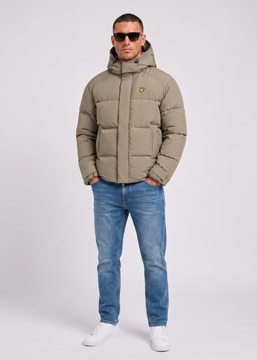Lyle & Scott Jacken Hooded puffer jacket - khaki ash