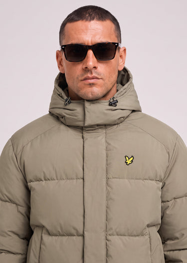 Lyle & Scott Jacken Hooded puffer jacket - khaki ash
