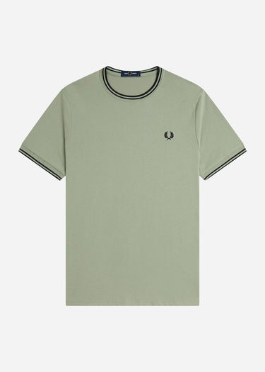 Fred Perry T-shirts Twin tipped t-shirt - seagrass black (Copy)