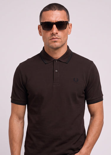 Fred Perry Poloshirts Twin tipped polo - rich brown black