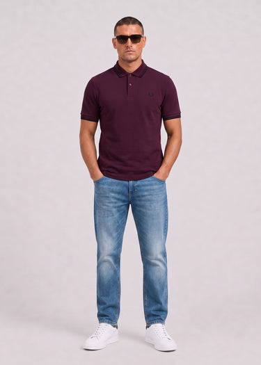 Fred Perry Poloshirts Twin tipped polo - plum black