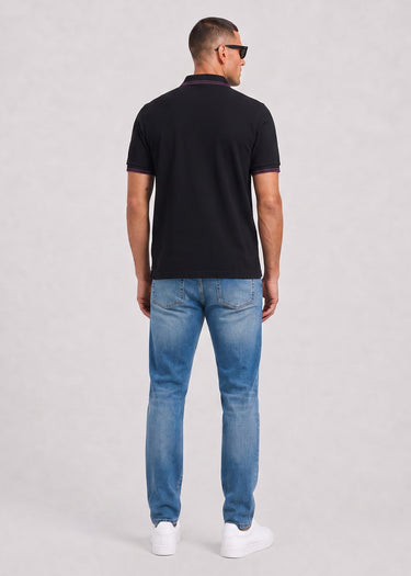 Fred Perry Poloshirts Twin tipped polo - black plum plum