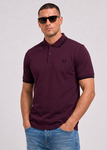 Fred Perry Poloshirts Twin tipped polo - plum black