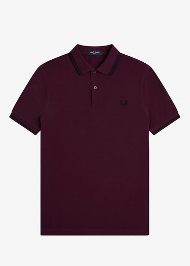 Fred Perry Poloshirts Twin tipped polo - plum black