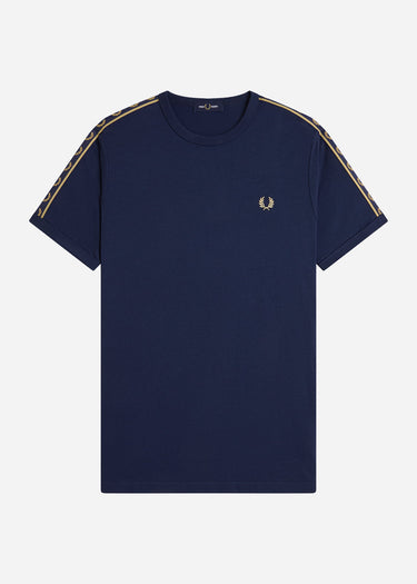 Fred Perry T-shirts Contrast tape ringer t-shirt - tennis blue champagne