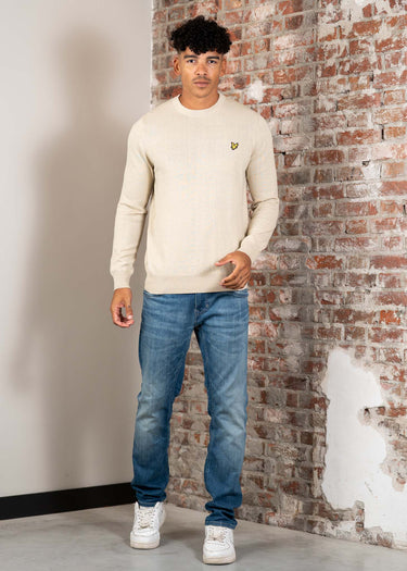 Lyle & Scott Truien Cotton merino crew neck jumper - grey taupe