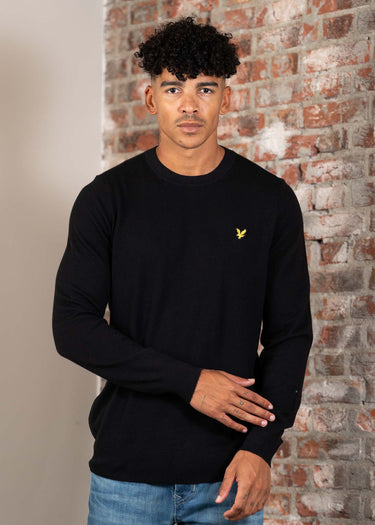 Lyle & Scott Truien Cotton Merino crew jumper - jet black