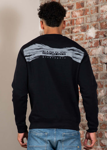 Napapijri Truien Back graphic crewneck - black beauty