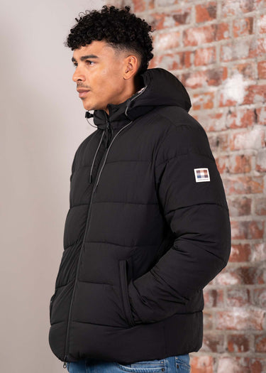 Aquascutum Jassen Sp hooded puffer - black