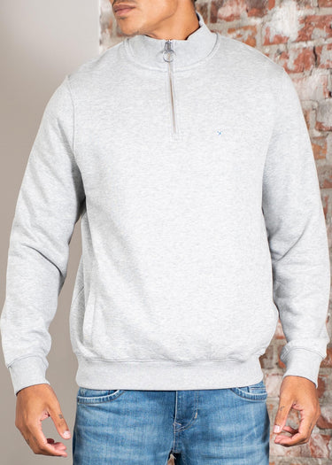Barbour Truien Beckhill half zip sweatshirt - grey marl
