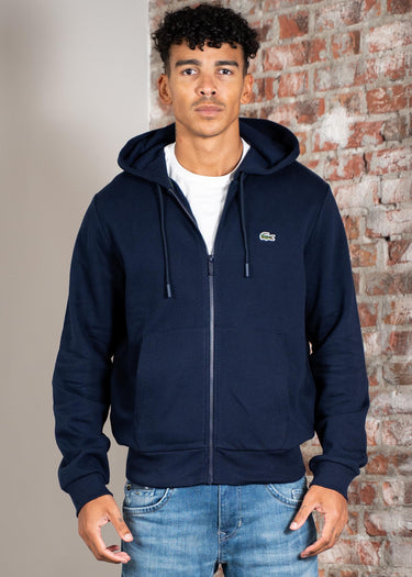 Lacoste Vesten Zip through hoodie - navy blue