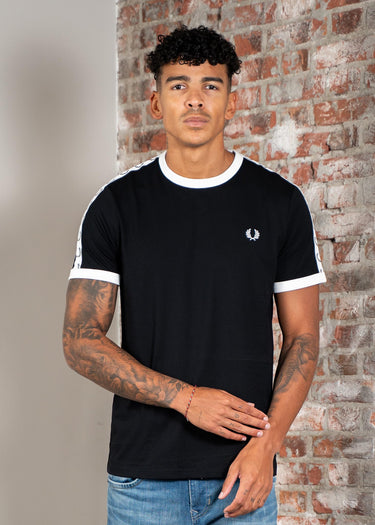 Fred Perry T-shirts Taped ringer t-shirt - black