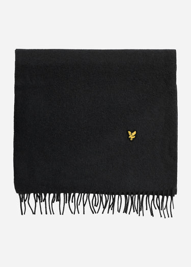 Lyle & Scott Sjaals Plain lambswool scarf - jet black