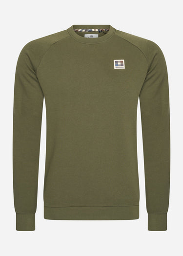 Aquascutum Truien Active patch crewneck - army green