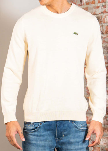 Lacoste Truien Regular fit crew neck sweater - naturel clair