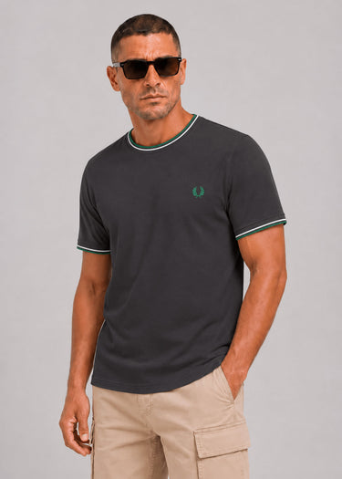 Fred Perry T-shirts Twin tipped t-shirt - anchor grey light ice sport green