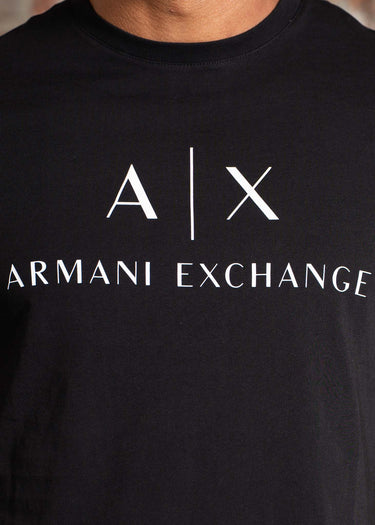 Armani Exchange T-shirts Slim fit jersey t-shirt with logo - black