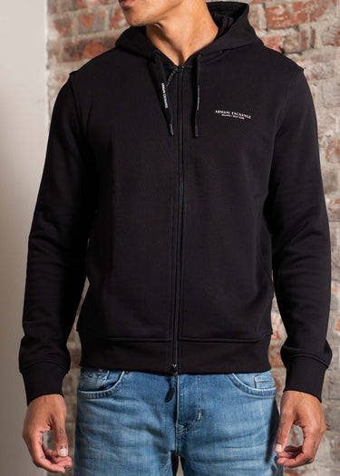 Armani Exchange Vesten Stretch fabric zip-up sweatshirt - black