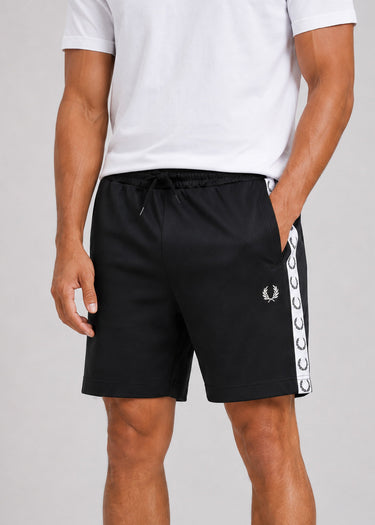 Fred Perry Korte Broeken Taped tricot short - black