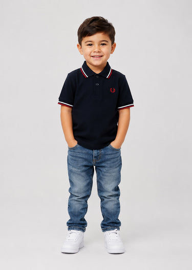 Fred Perry Polo's My first twin tipped fred perry shirt - navy snow white burnt red
