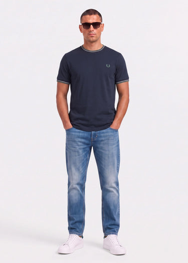 Twin tipped t-shirt - dark airforce ecru seagrass - 2