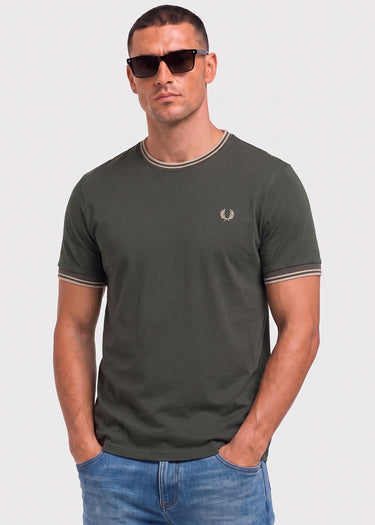Twin tipped t-shirt - field green oatmeal - 1