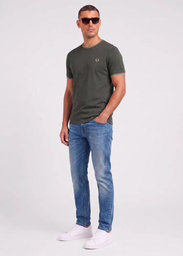 Twin tipped t-shirt - field green oatmeal - 4
