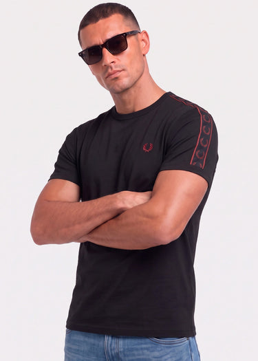 Contrast tape ringer t-shirt - black - 6