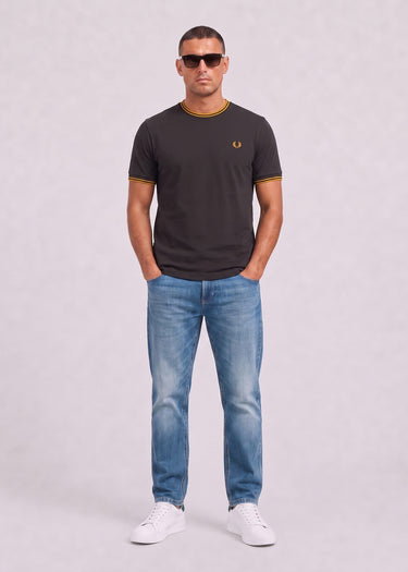 Fred Perry T-Shirts Twin tipped t-shirt - anchor grey golden