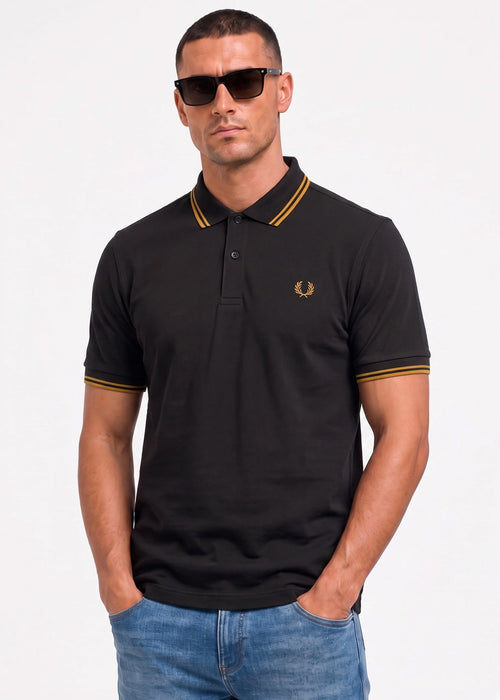 Twin tipped polo - anchor grey golden