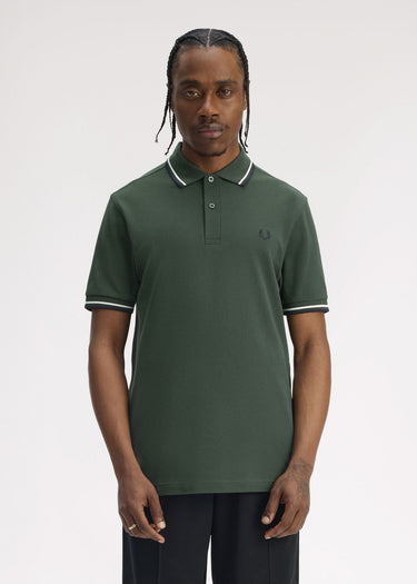 Fred Perry Polo's Twin tipped fred perry shirt - crtgrn snwt nvy