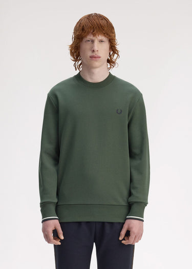 Fred Perry Truien Crew neck sweatshirt - crtgrn snwt nvy