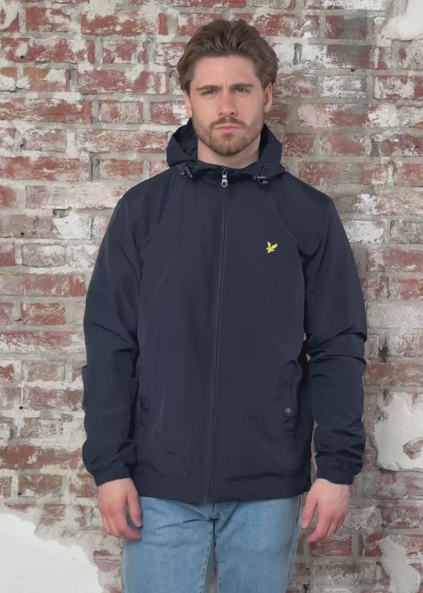 Lyle & Scott Jassen Zip through hooded jacket - dark navy