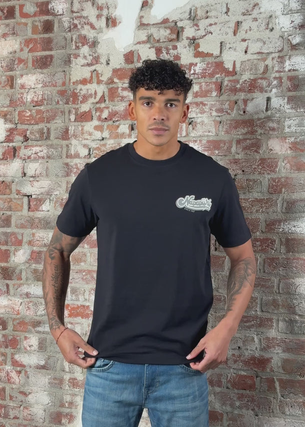 Napapijri T-shirts S zinc ss - black beauty