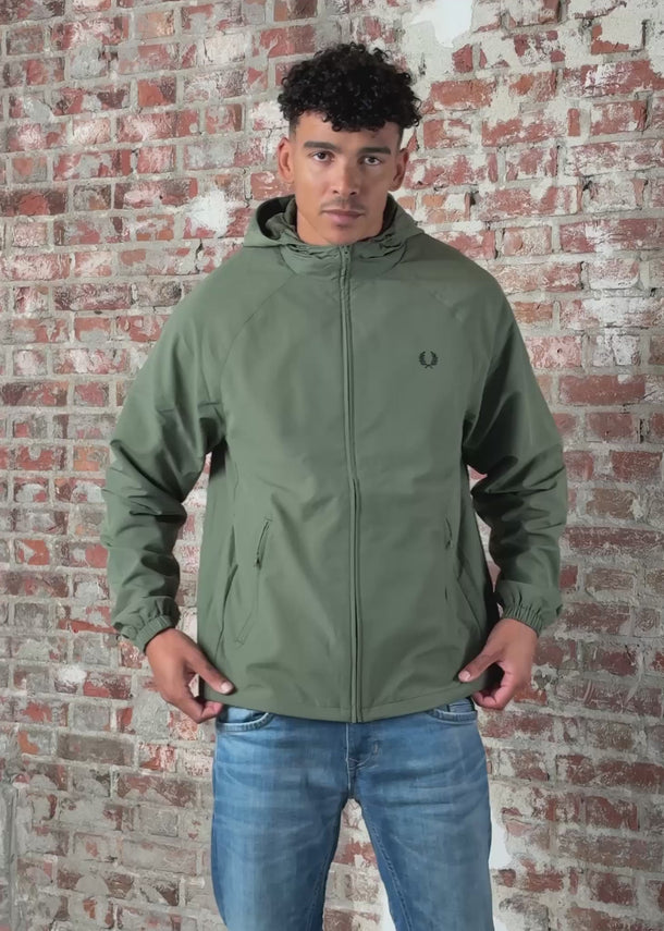 Fred Perry Jassen Hooded shell jacket - laurel wreath green