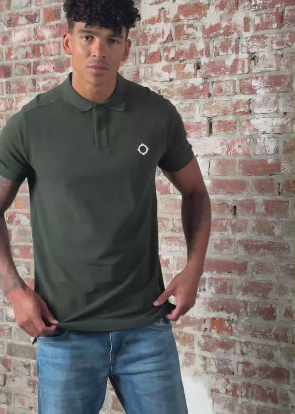 MA.Strum Polo's SS pique polo - oil slick