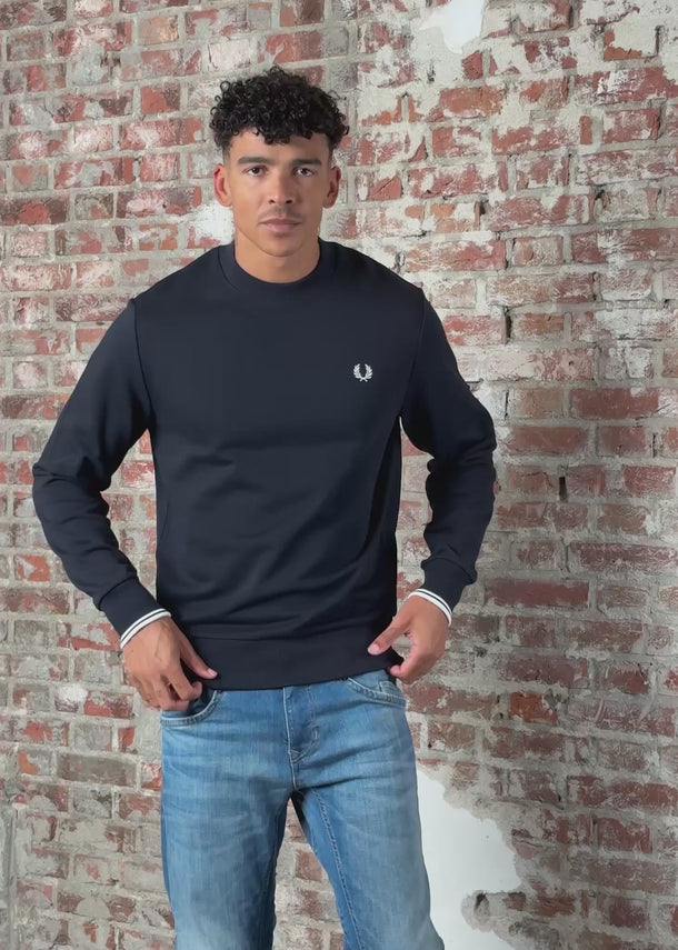 Fred Perry Truien Crew neck sweatshirt - navy
