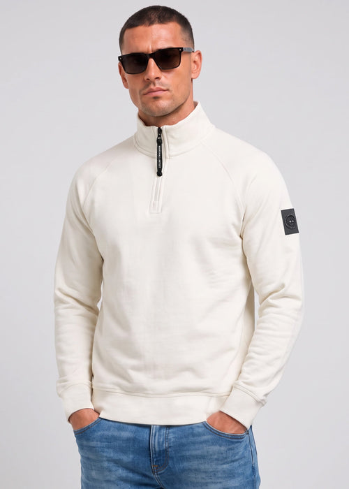 Siren quarter zip sweat - silver birch