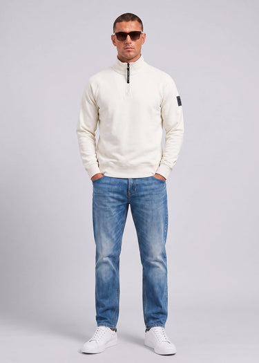 Marshall Artist Truien Siren quarter zip sweat - silver birch