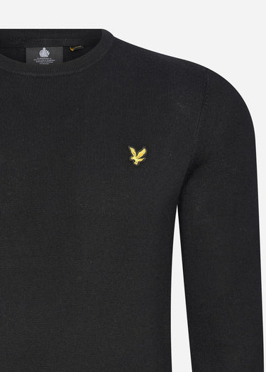 Lyle & Scott Truien Cotton Merino crew jumper - jet black