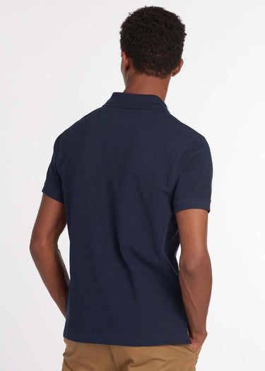 Barbour Polo's  Barbour tartan pique polo - new navy 